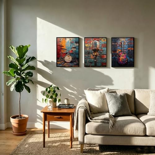 NCCXNCC 3 Graffiti Music Theme Poster Print Wall Art 12x16 inch Unframed - Image 6