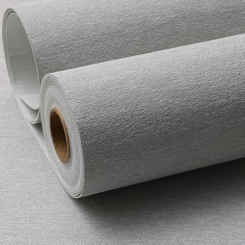 SHUFA White Brown Cotton-Like Textured Grasscloth Wallpaper Matte Thick Real - Image 2