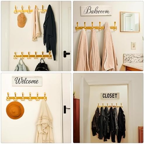 Dseap Coat Rack Wall Mount 24 Inch, Heavy Duty 12-Gauge Base vs Flimsy 1mm - Image 6