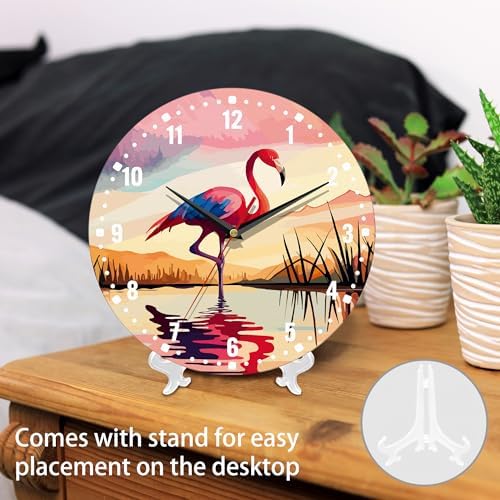 SPUNKER Wall Clocks, Tropical Bird Small Battery Operated Wall Clocks Decorative - Image 3