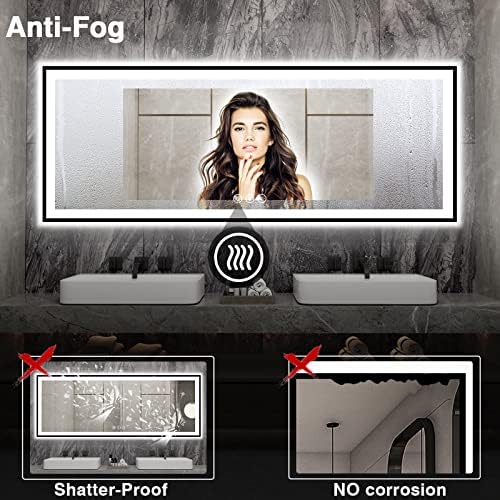 EchosLife 84x32 Large LED Bathroom Mirror - Image 6