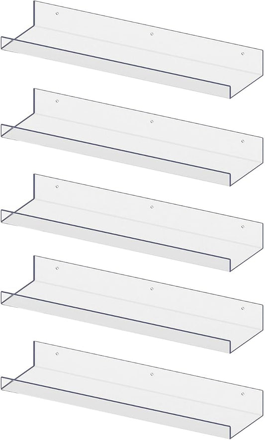 RLAVBL 5 Pack Acrylic Shelves, Living Room, Kitchen Storage by RLAVBL