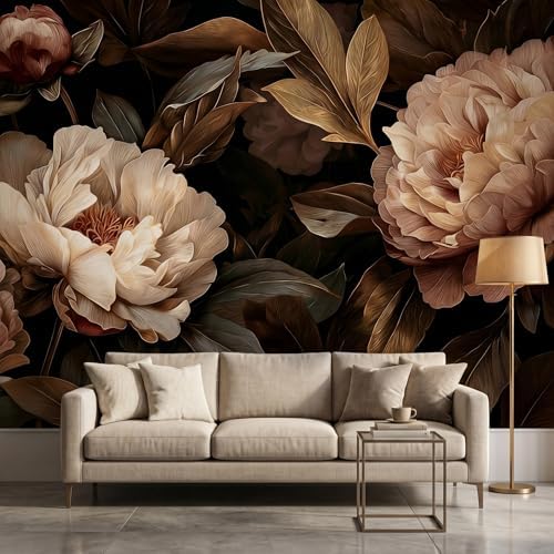 Toolhom-Floral Mural Wallpaper Peel and Stick Large Peony Flower - Image 2