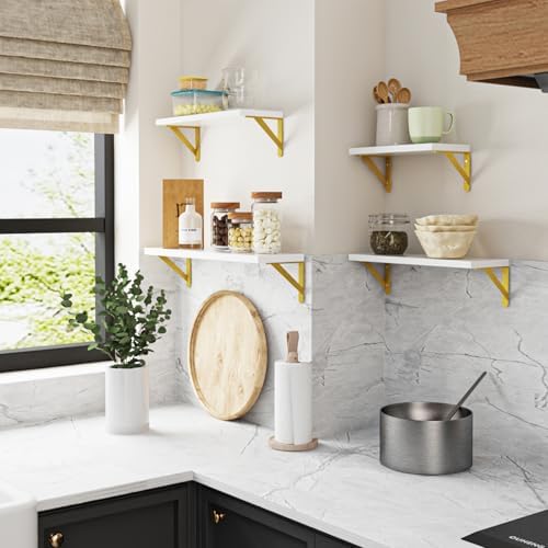 YGEOMER 4 Different Sizes Floating Shelves - Image 5