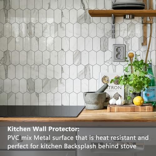 Vamos Tile Long Hexagon Peel and Stick Backsplash Tile - Image 2