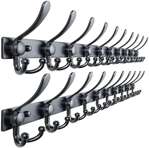 Dseap Coat Rack Wall Mount 37”, Heavy Duty 12-Gauge Base vs Flimsy 1mm by Dseap
