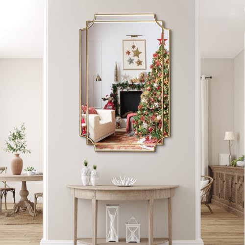 48"x32" Large Rectangle Beveled Mirror - Image 7