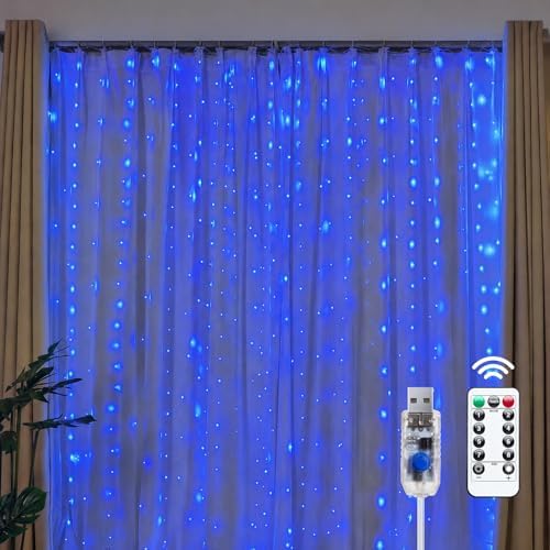 Brightown 300 LED Fairy Curtain Lights, 9.8ft x 9.8ft Curtain String Lights by Brightown