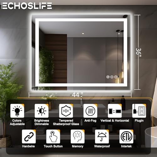 EchosLife 44"x36" LED Light Mirror - Image 2