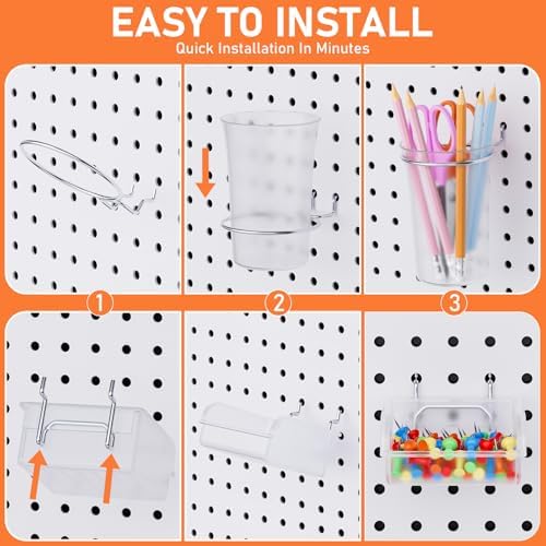INCLY 30PCS Peg Board Organizer Accessories Kit - Image 5