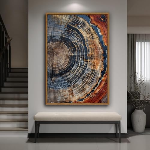 Tree Ring Wall Art Framed, Modern Nature Decor - Image 5