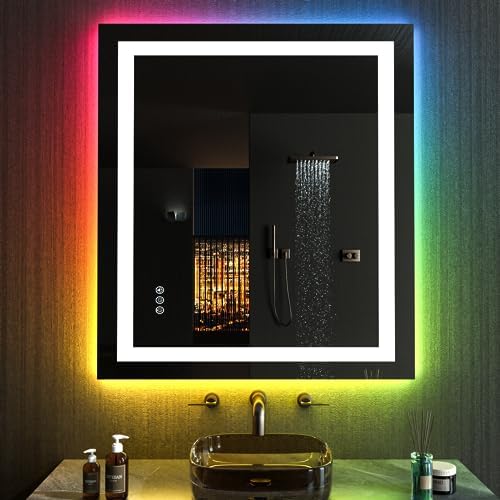 LOAAO 24"X36" RGB LED Bathroom Mirror - Image 2