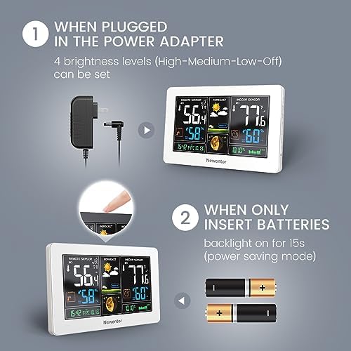 Newentor Weather Station Wireless Indoor Outdoor Thermometer - Image 4