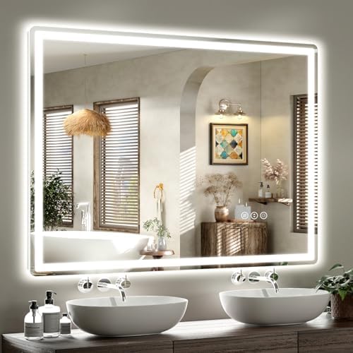 SMIROR 48x36 LED Lighted Bathroom Vanity Mirror by SMIROR