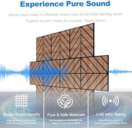 Mollywell Acoustic Wall Panels, 16 Pack, 12x12 in - Image 4