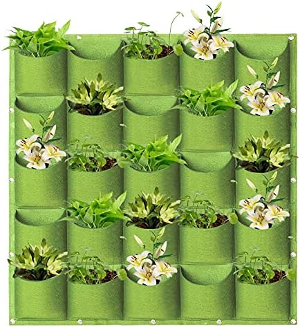 LITLANDSTAR Planter, 25 Pockets Hanging Vertical Wall Bag, Indoor-Outdoor Use by LITLANDSTAR