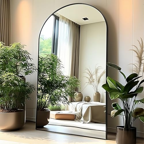 KOMCOTE Full Length Floor Mirror, 91x46 Inch Oversized Arched Standing Mirror - Image 2