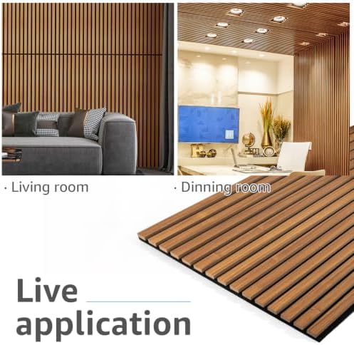 Art3d 4-Pack Fluted Acoustic Wood Slat Wall Panel, 47.2 x 23.6 Inch - Image 3