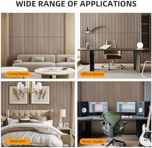 4 Pack Wood Slat Wall Panel, 47.2" x 23.6" Acoustic Wall Panels - Image 5