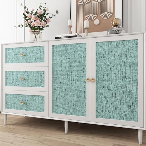 Decotalk Textured Wallpaper Peel and Stick Green Textured Wallpaper Removable - Image 3