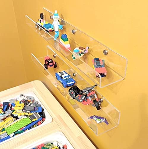2 Packs 24 inches Clear Acrylic Shelves, Book Shelf - Image 2