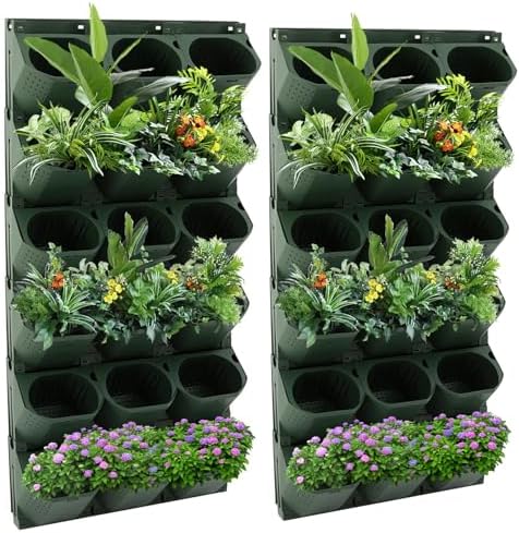 36-Pot Wall Mounted Planter – Vertical Wall Planter by kunghei