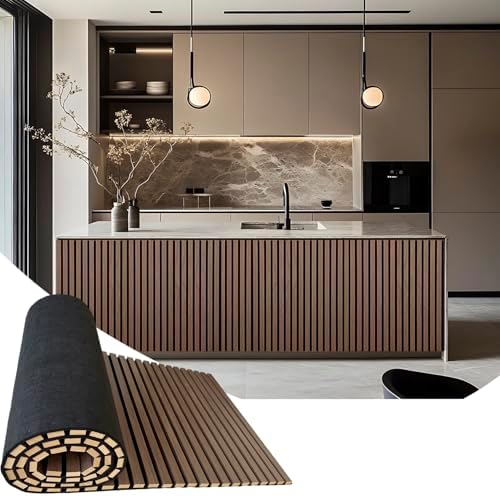Acoustic Wood Panels for Wall, 3D Flexible Fluted Sound Slat Panel by TRAIN2ART