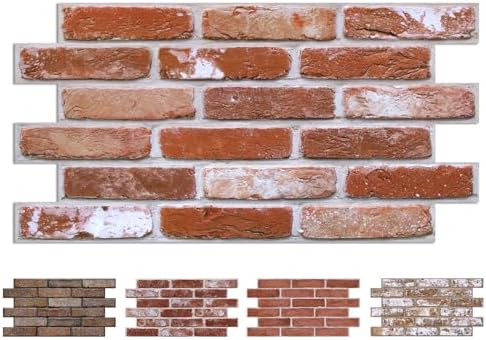 COMSTICKC 3D Faux Brick Wall Panels Peel and Stick by COMSTICKCDECOR