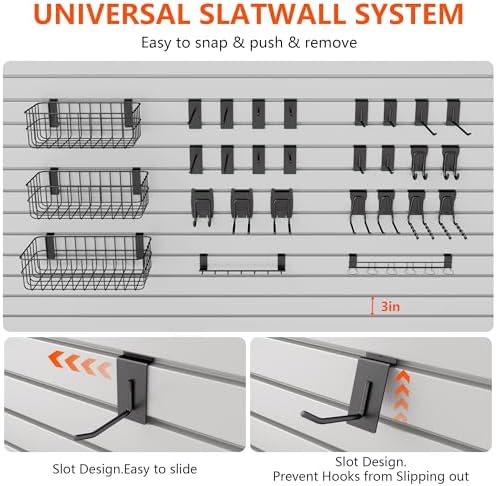 Slat Wall Paneling 4 x 4 ft, Garage Storage & Organization System - Image 5
