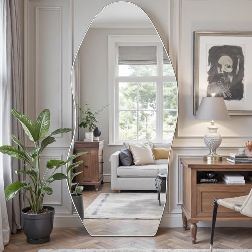 Antok Irregular Full Length Mirror, Standing Hanging Leaning Irregular Mirrors - Image 3