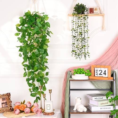 Waipfaru 2Pcs Fake Hanging Plants - Image 5