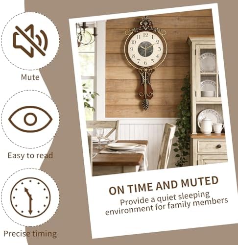 Vintage Modern Wall Clock with Silent Quartz Movement - Image 4