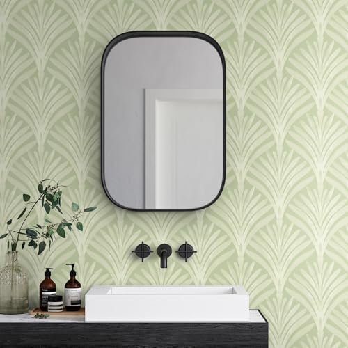Hopepak Green Peel and Stick Wallpaper, Sage Green Modern Art Deco Wallpaper - Image 4