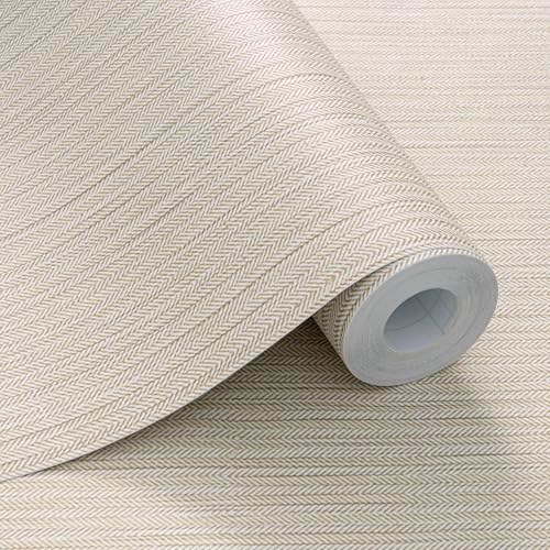 Yellowish Brown Faux Grasscloth Self-Adhesive Wallpaper 15.7"x393" - Image 2