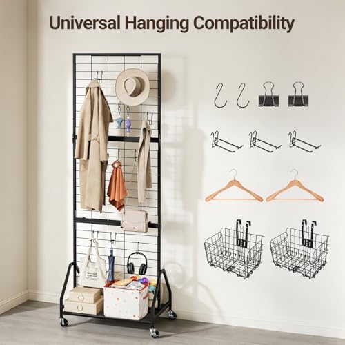 ELYKEN 2 Pack Foldable Grid Wall Panels, 5.7 x 2 FT Gridwall Display Rack - Image 4