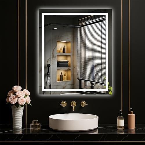 LOAAO 24"X28" LED Bathroom Mirror by LOAAO