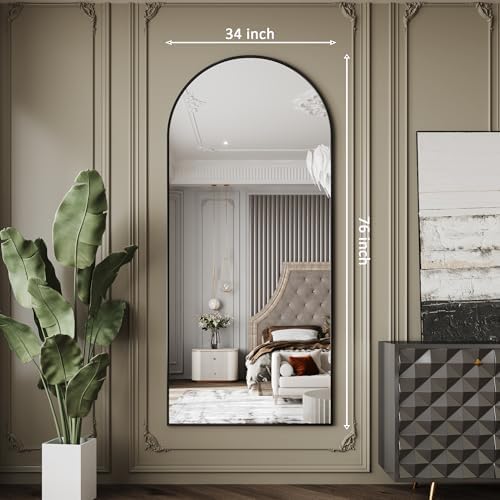 AUYHM 34"x76" Large Mirror Full Length, Nano Glass Oversized Floor Mirror - Image 3