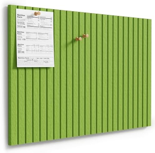 MaxGear Bulletin Board 36" x 24", Grass Green Felt Wall Tiles Room Decor by MaxGear