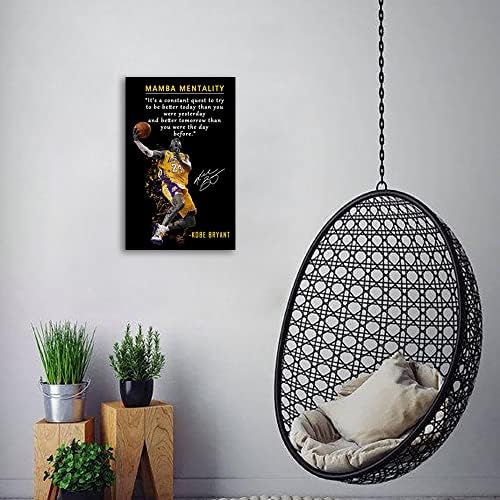 Kobe Bryant Inspirational Poster Canvas Wall Art • Mamba Mentality Quote Canvas - Image 6