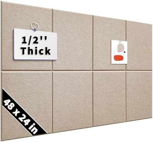 1/2'' Thick Felt Bulletin Board Squares, Dartboard Wall Protector by Unknown