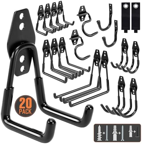 TONDA Garage Hooks, 20 Pack Wall Storage Hooks by TONDA