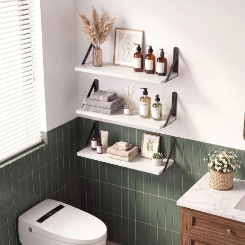 Small White Shelves for Wall 16x6 Inch - Image 2