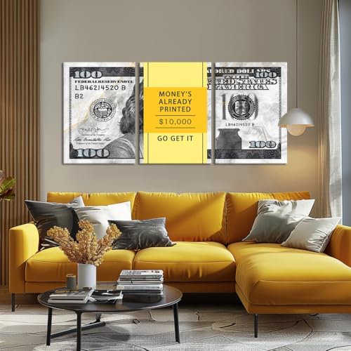 Inspirational Money Wall decor 100 Dollar bills Money Art Money at One's - Image 2