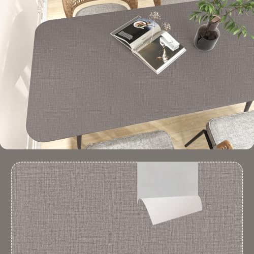 Dark Gray Grasscloth Peel and Stick Wallpaper 23.6"x480" - Image 3