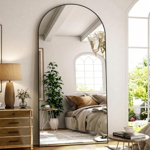 Arched Big Full Length Mirror 78"x35" Leaning Hanging Black by Unknown