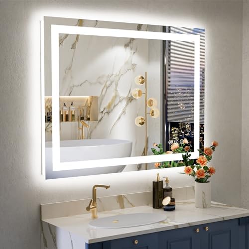 28x36 LED Bathroom Mirror with Lights, Lighted Vanity Mirror by YEELAIT