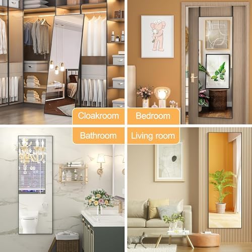 Hasipu Door Mirror Full Length, 51 x 16 Inch Full Body Wall Mirror Over The - Image 6