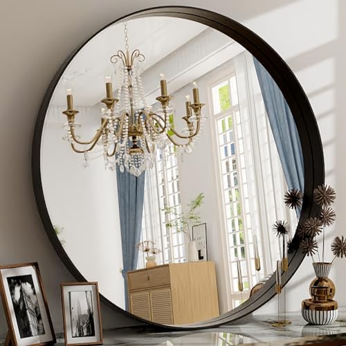 30 Inch Round Bathroom Mirror by EASLY
