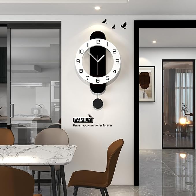 Modern Wall Clock Battery Operated Large Clock - Image 3
