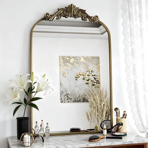 Dewfig Vintage Arched Wall Mirror - Image 6